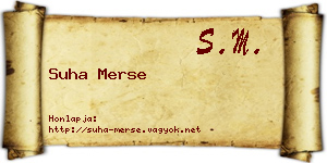 Suha Merse névjegykártya